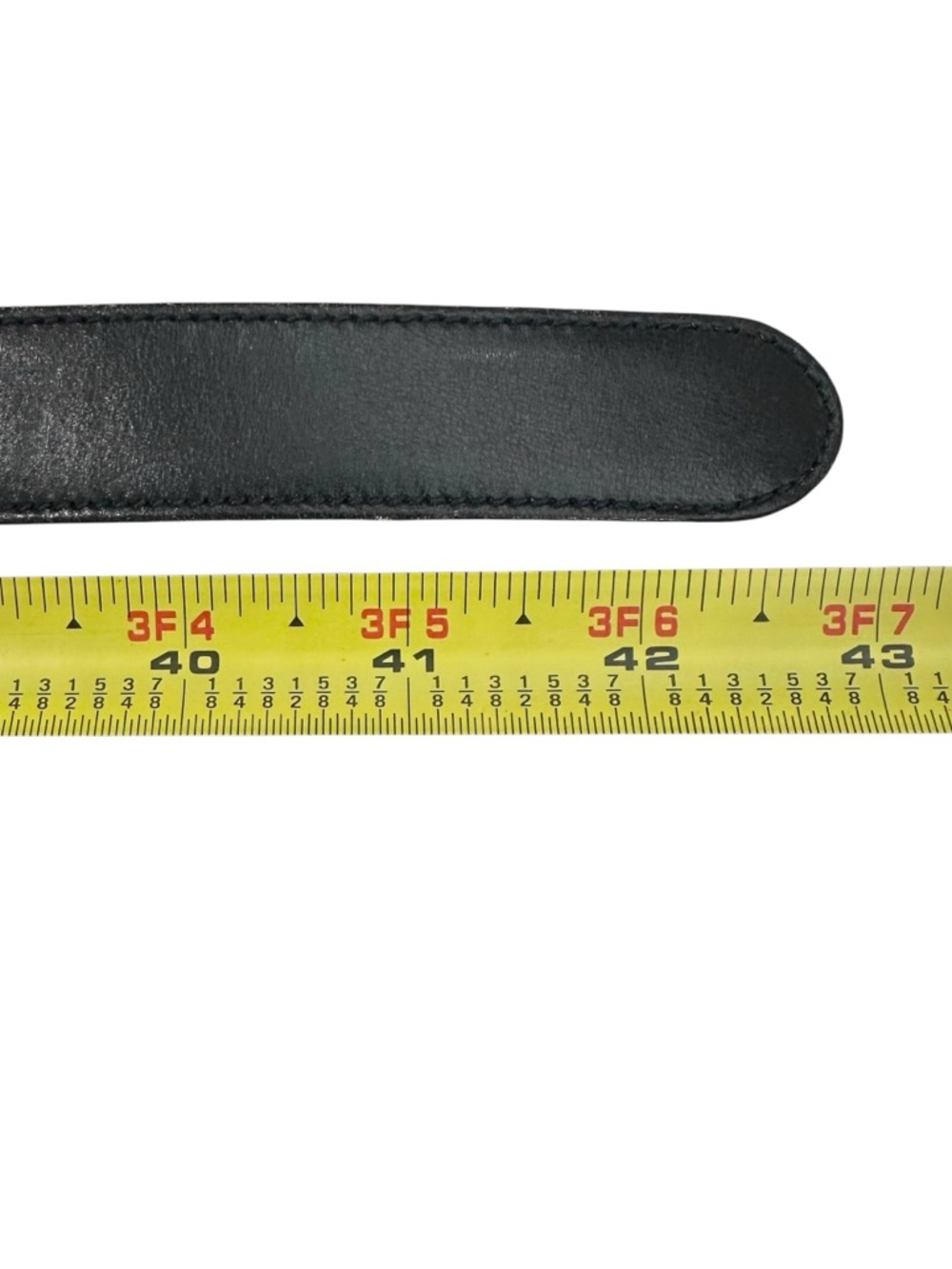 Gucci Black Leather & Silver Gold Engraved GG Belt - Picture 11 of 14